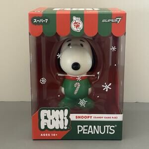 Super7 Fun Fun Christmas Peanuts Snoopy Candy Cane PJS Vinyl Figure